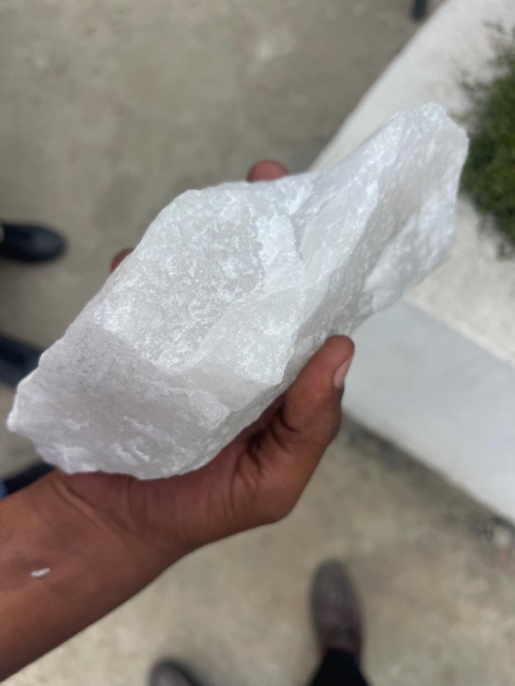 Sri Lankan silica quartz, in hand